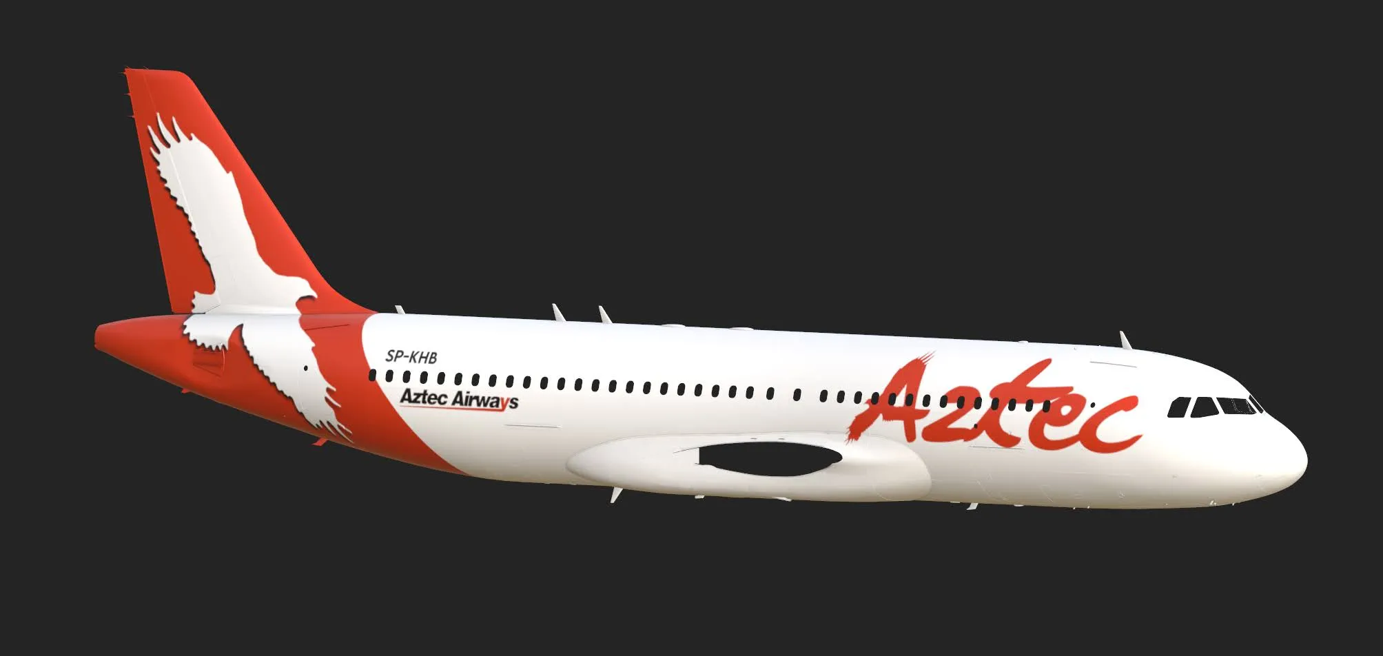 Aztec Airways Airbus A319 SP-KHB Livery