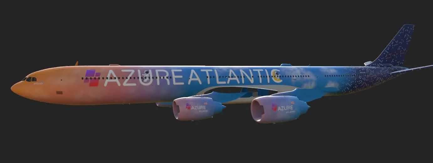 Azure Atlantic Airbus A340-600 Livery