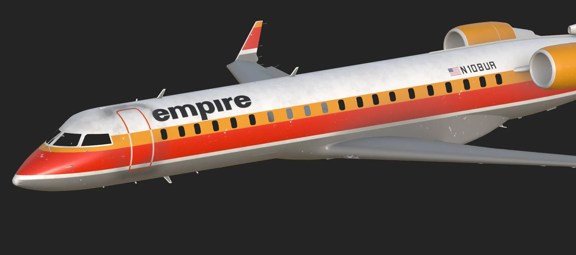 Empire Airlines Fokker 70 Side View